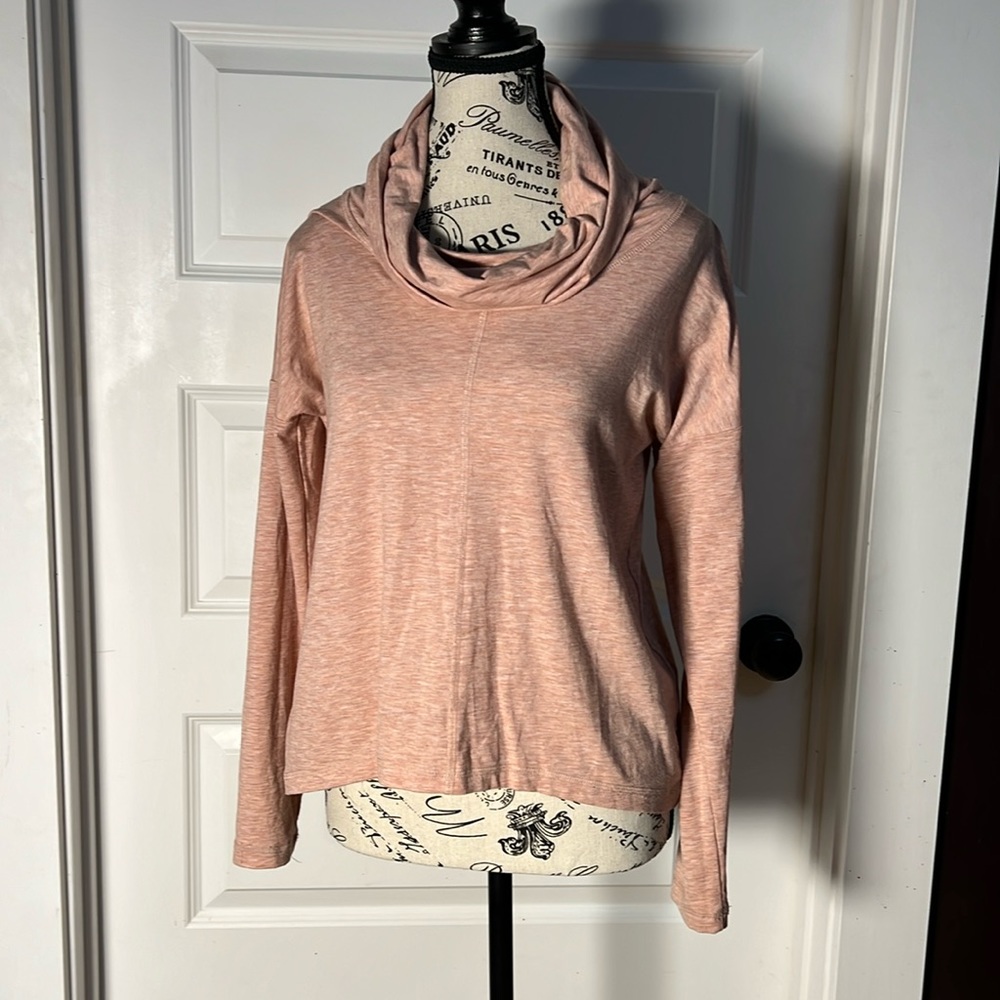 Lou & Grey Women's Pink Heather Cowl Neck Long Sleeve Top Size xs